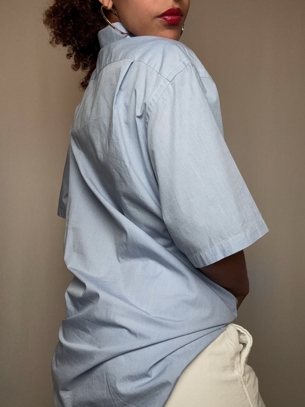 Chemise bleue Lacoste M vintage