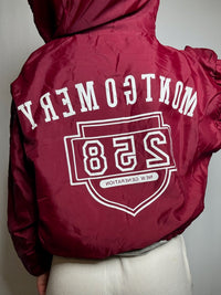 Burgundy lined windbreaker S/M vintage