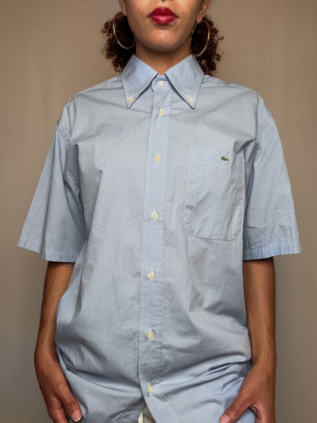 Chemise bleue Lacoste M vintage