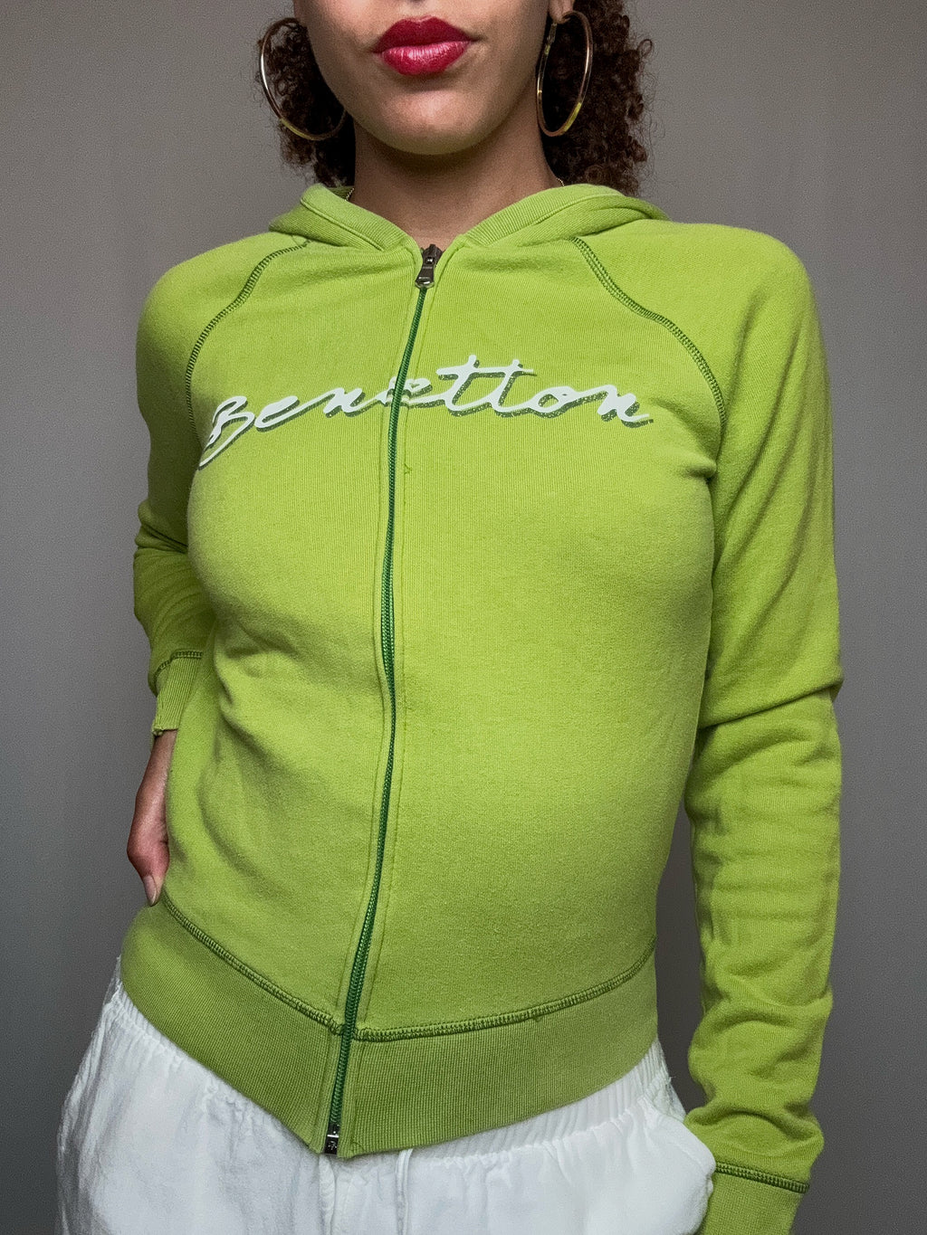 Jacket de sport verte Benetton S vintage