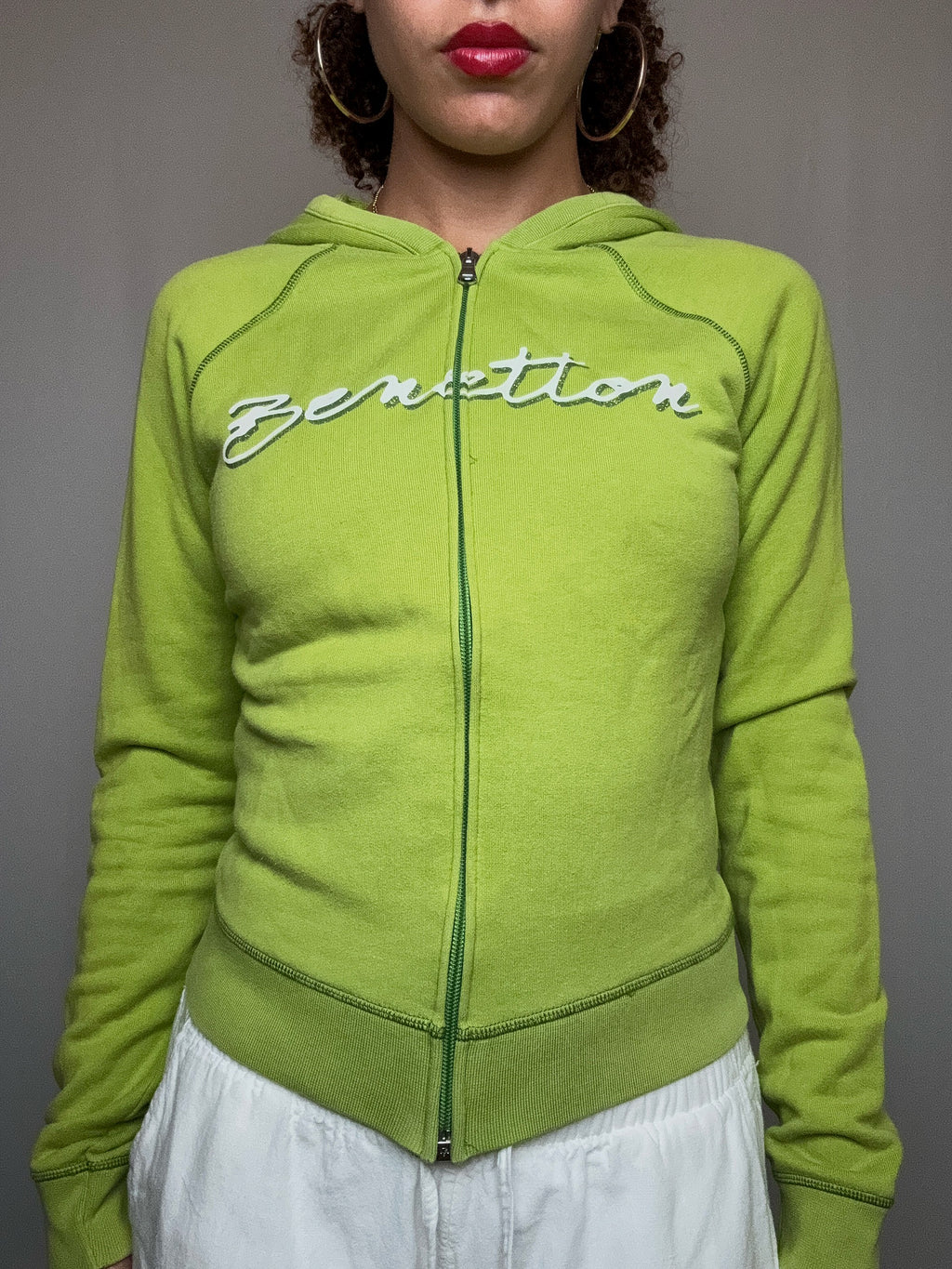 Jacket de sport verte Benetton S vintage
