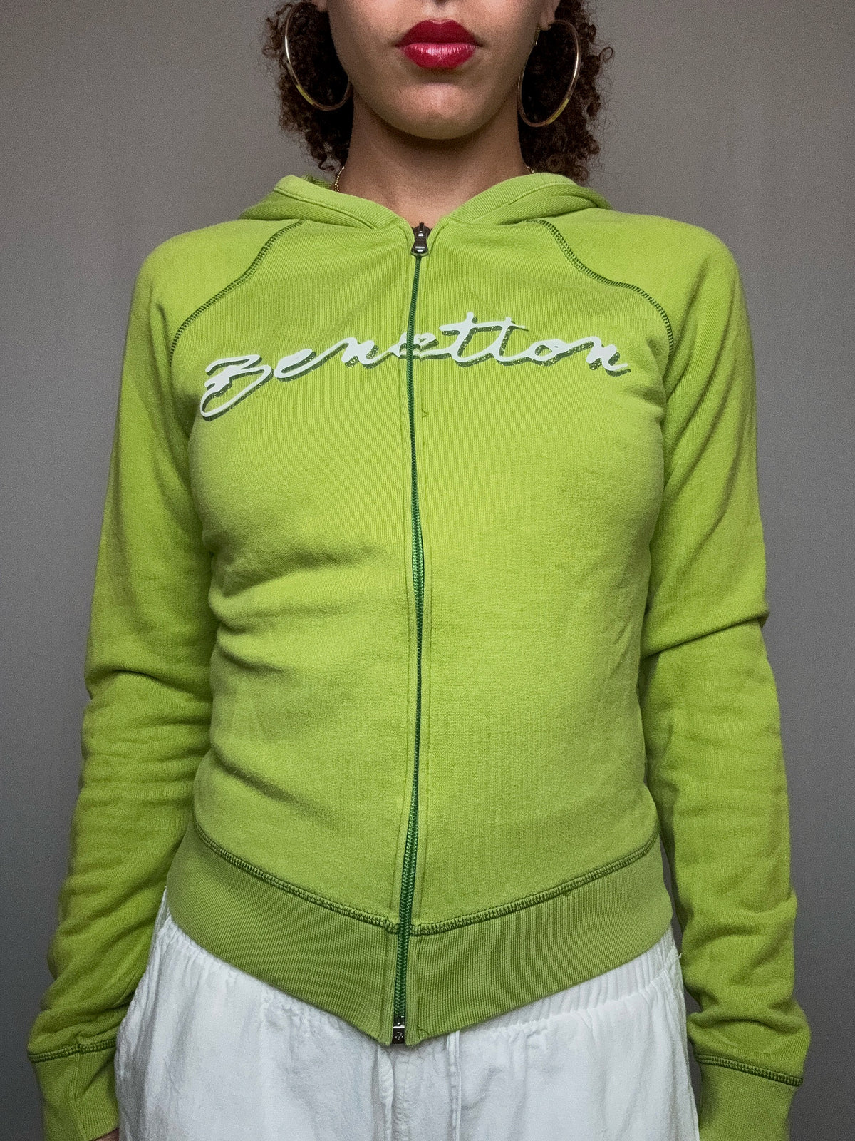 Jacket de sport verte Benetton S vintage