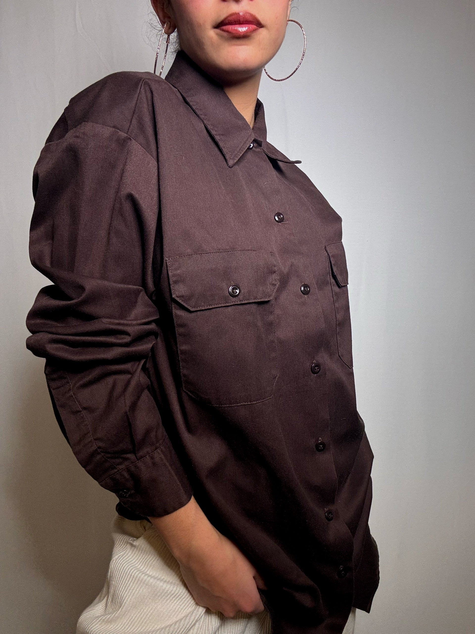 Chemise brune Dickies M vintages