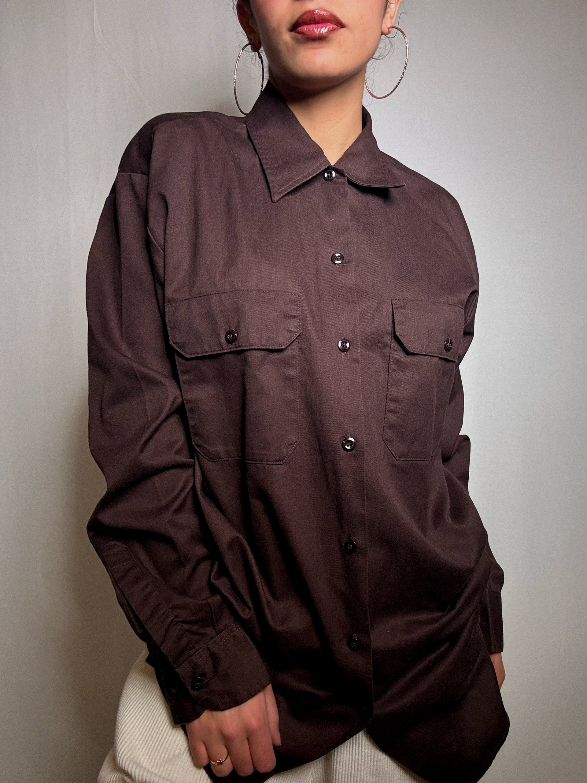 Chemise brune Dickies M vintages