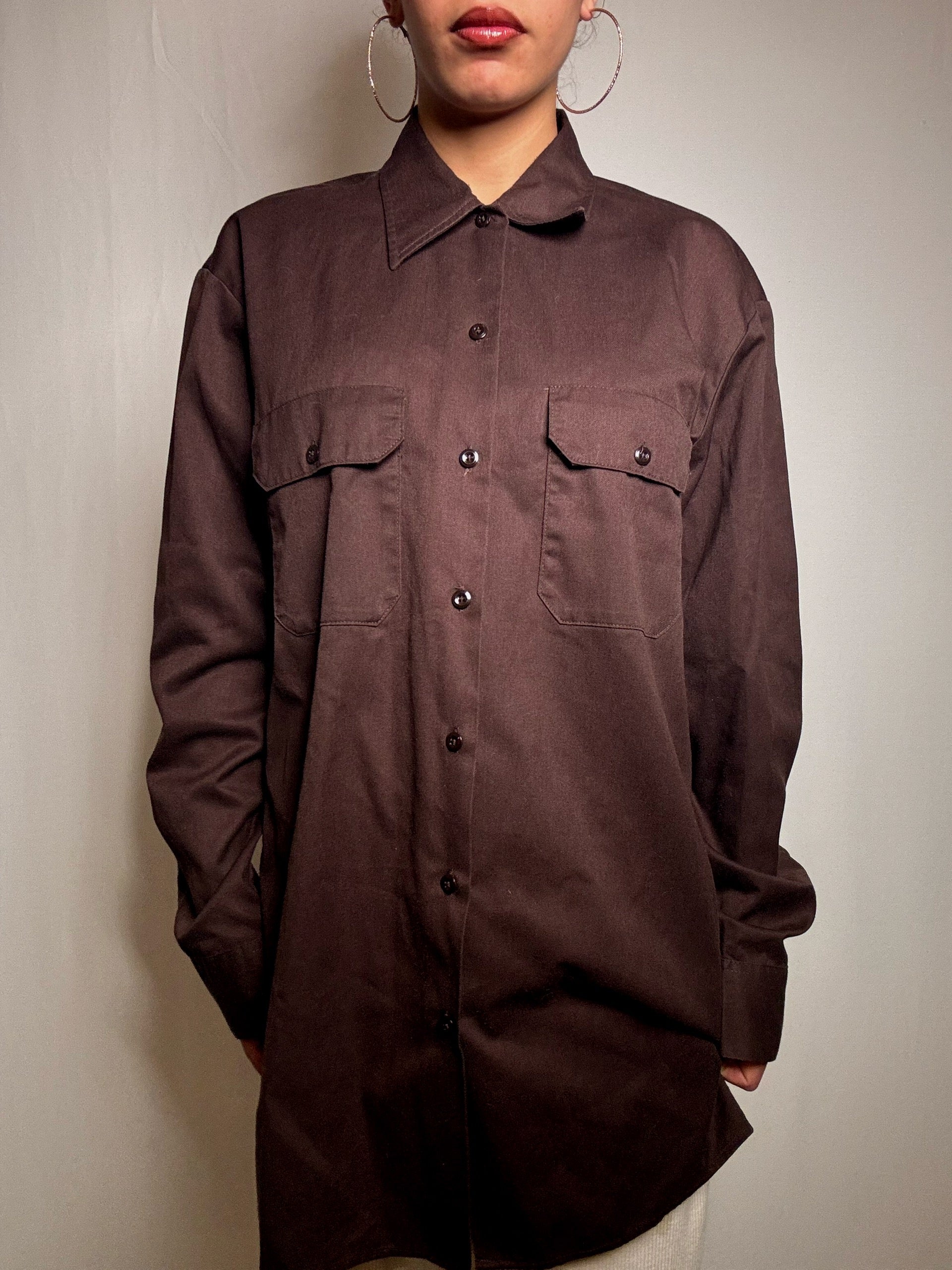 Chemise brune Dickies M vintages