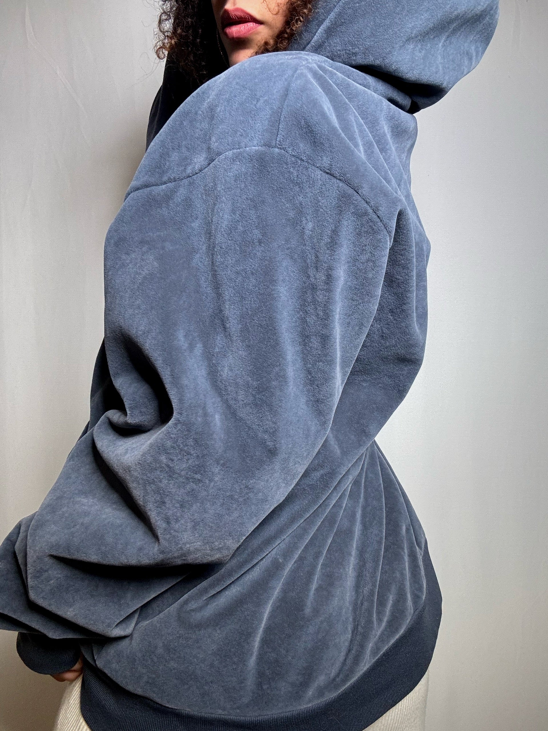 Sweat zippé velvet bleu Carhartt XL vintage