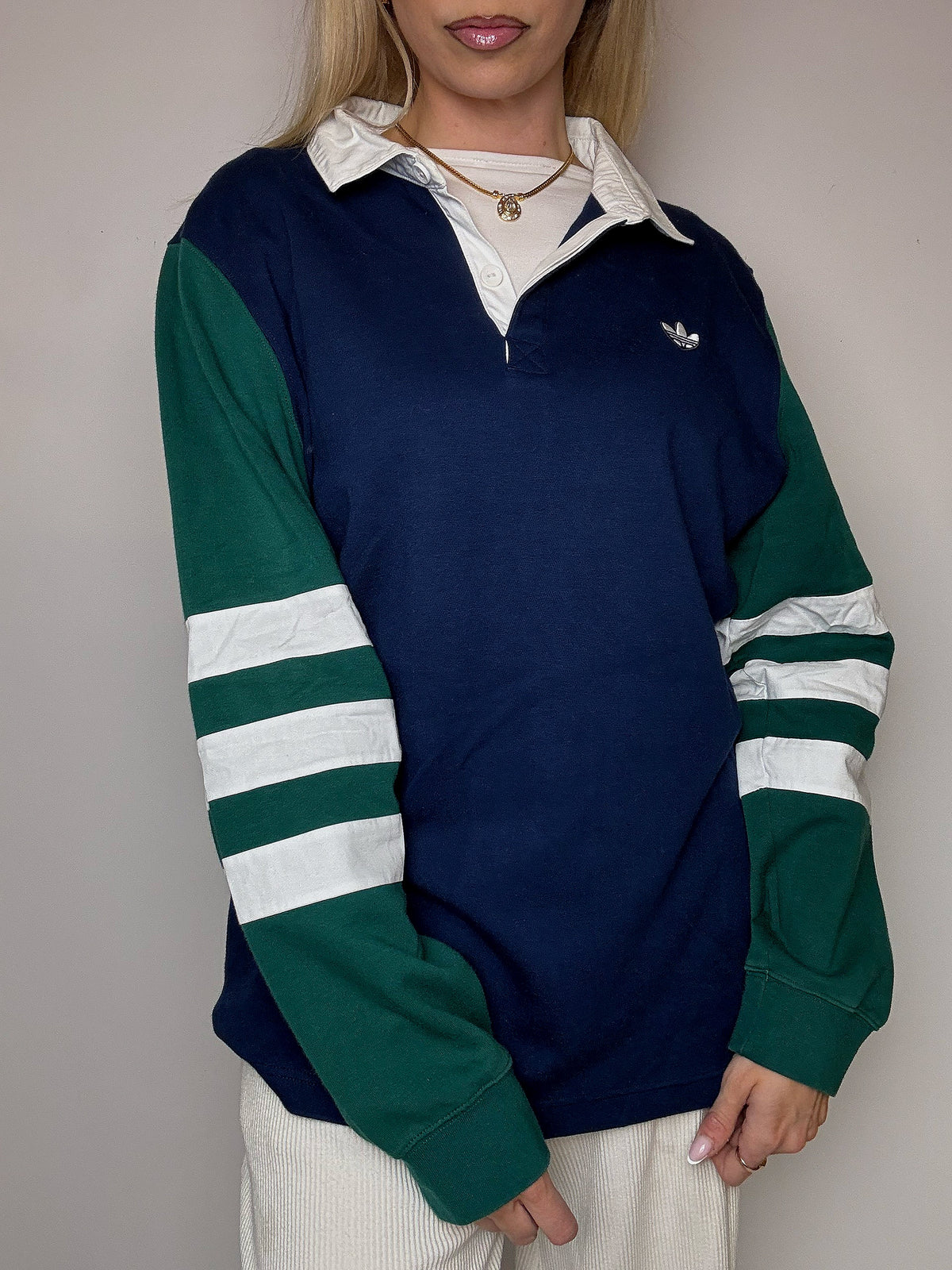 Vintage RALPH LAUREN red long-sleeved polo shirt M