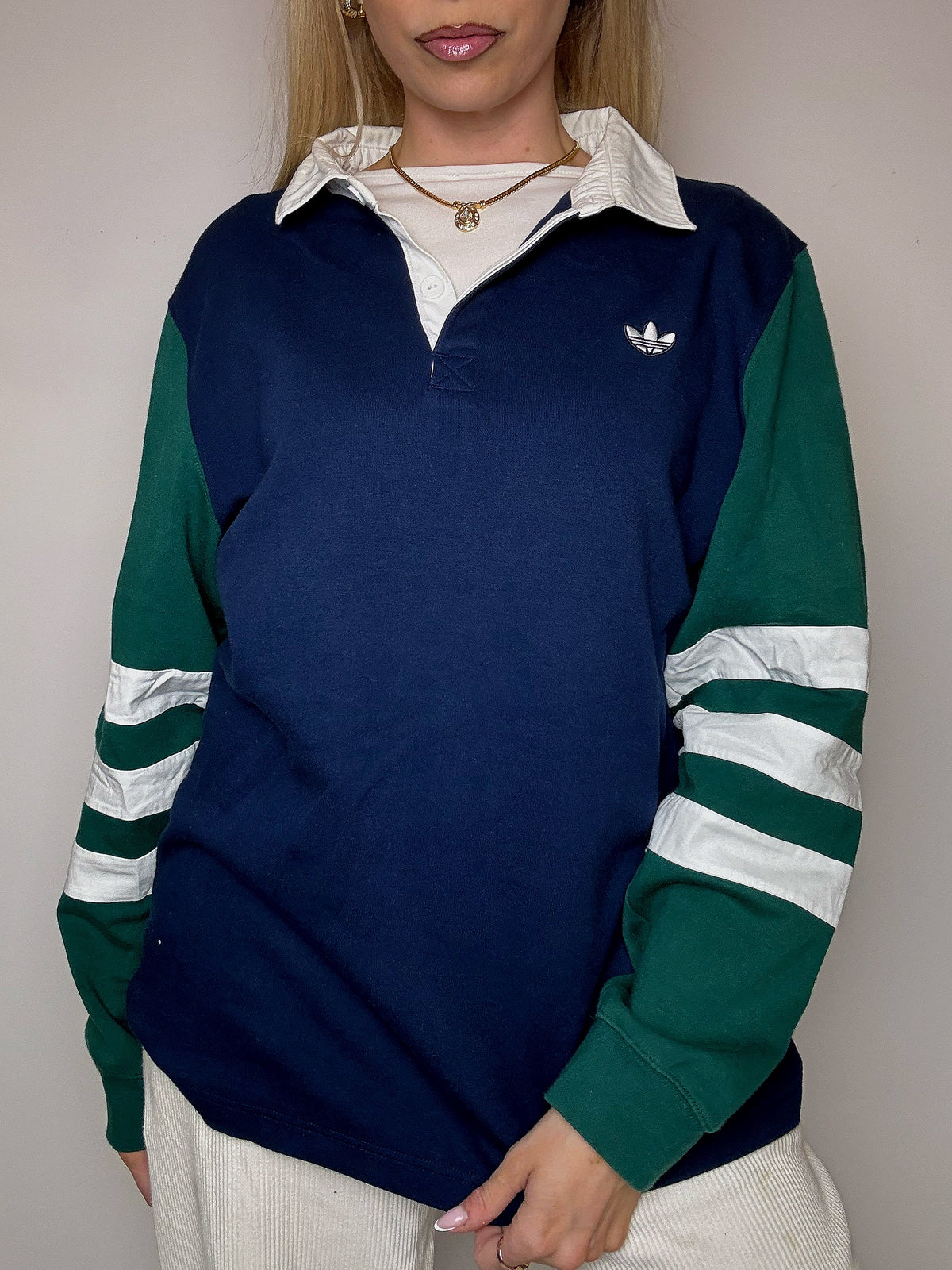 Vintage RALPH LAUREN red long-sleeved polo shirt M