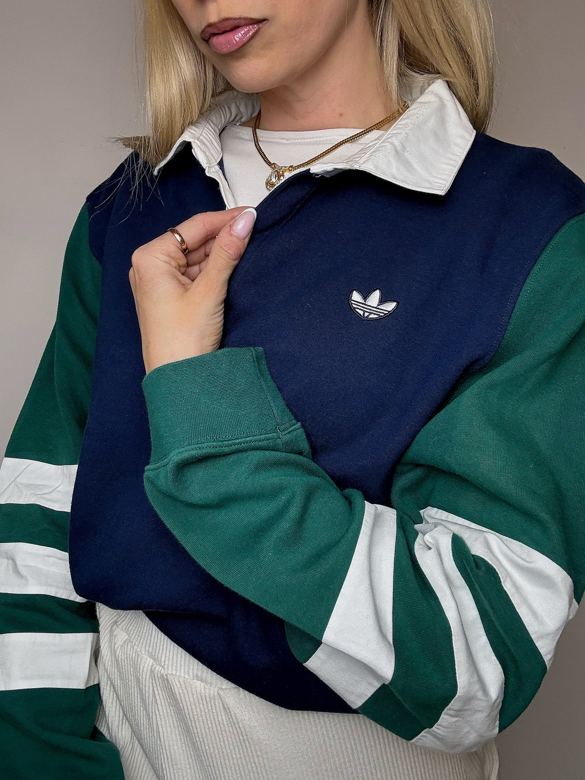 Vintage RALPH LAUREN red long-sleeved polo shirt M