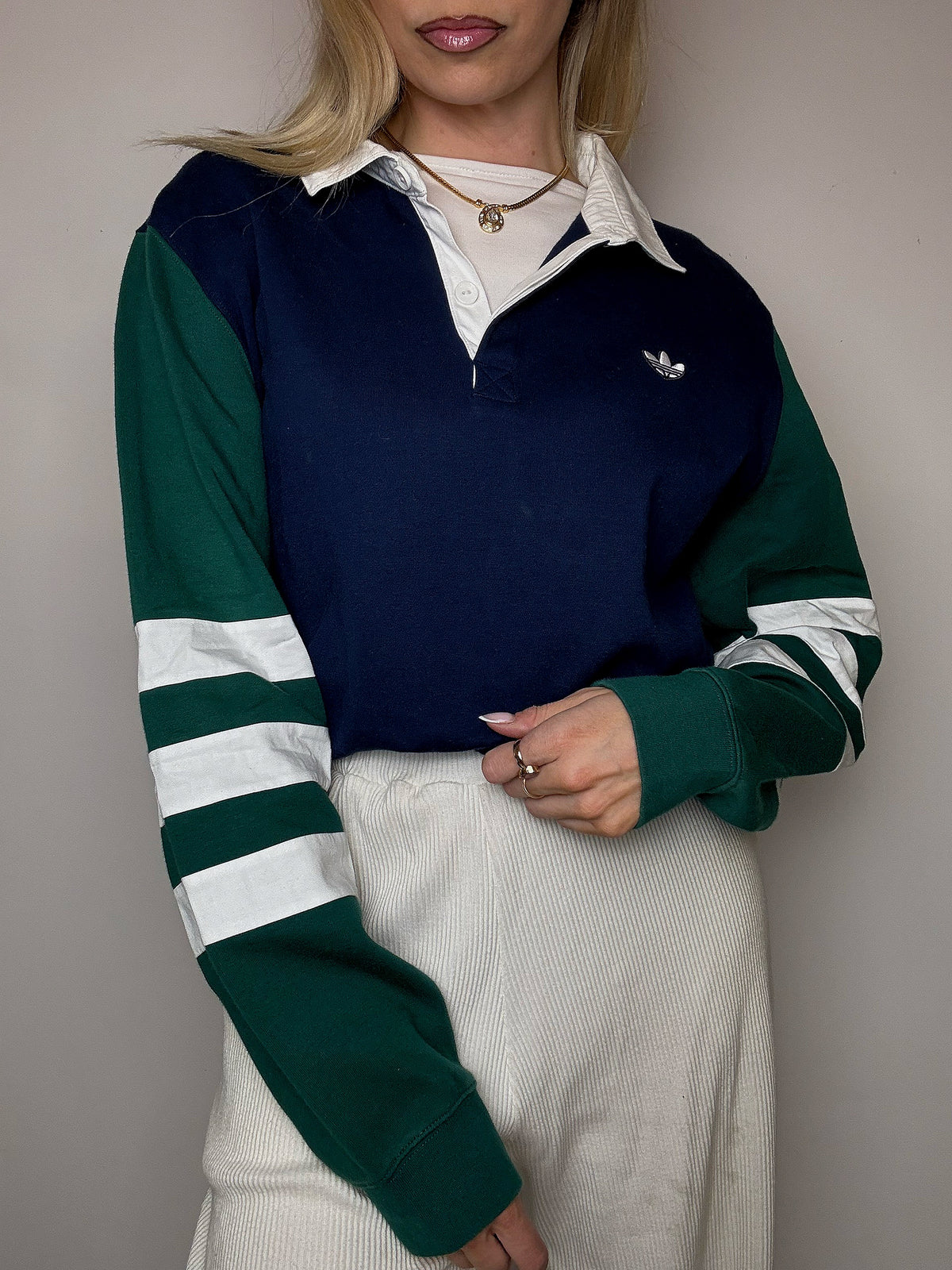 Vintage RALPH LAUREN red long-sleeved polo shirt M