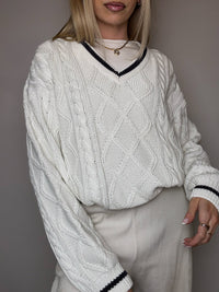 Vintage beige cricket sweater M