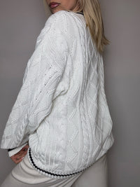 Vintage beige cricket sweater M