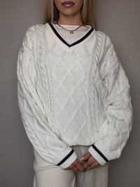 Vintage beige cricket sweater M