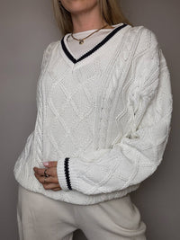 Vintage beige cricket sweater M