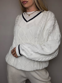 Vintage beige cricket sweater M