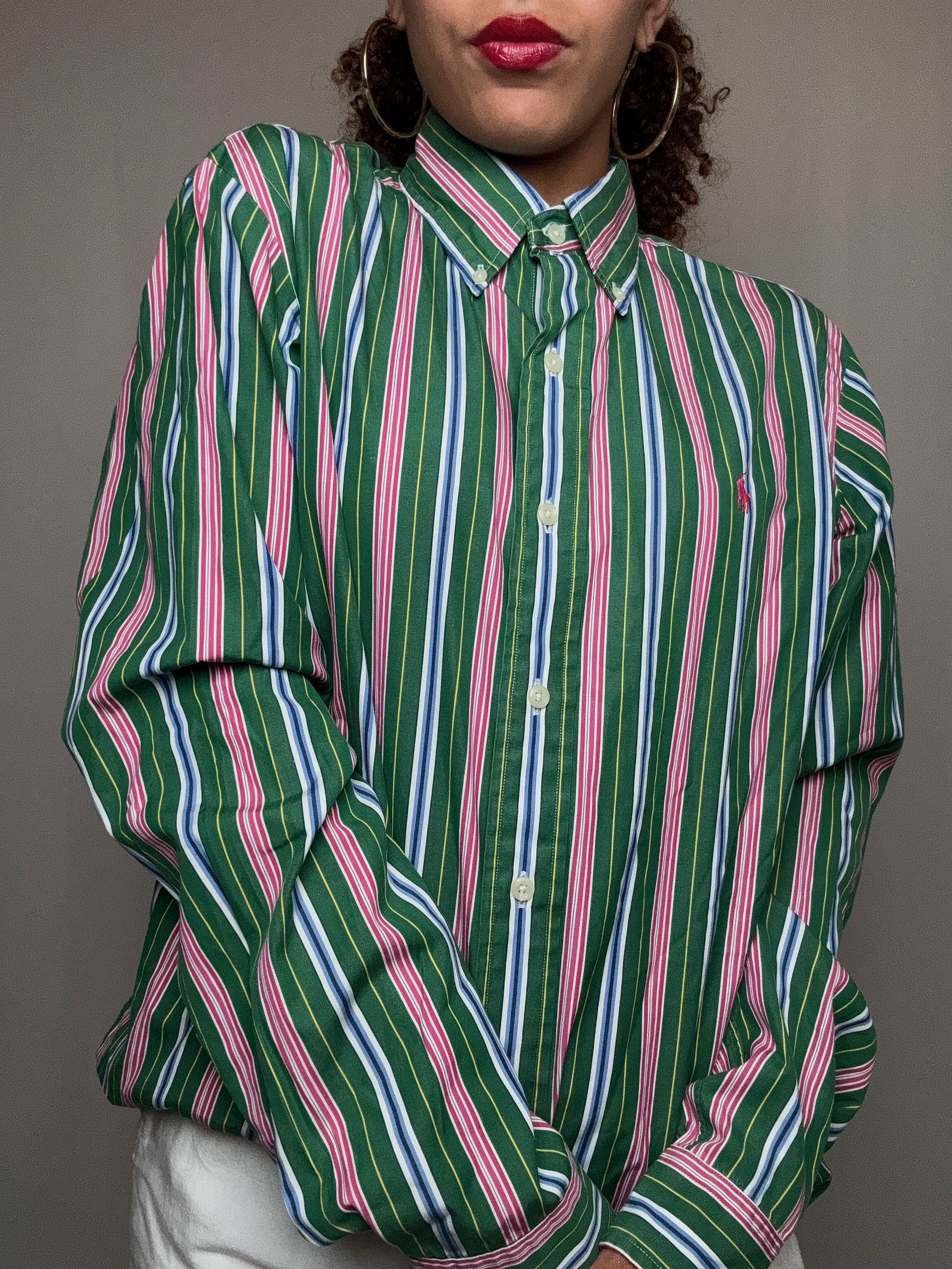 Chemise rayée Ralph Lauren M vintage