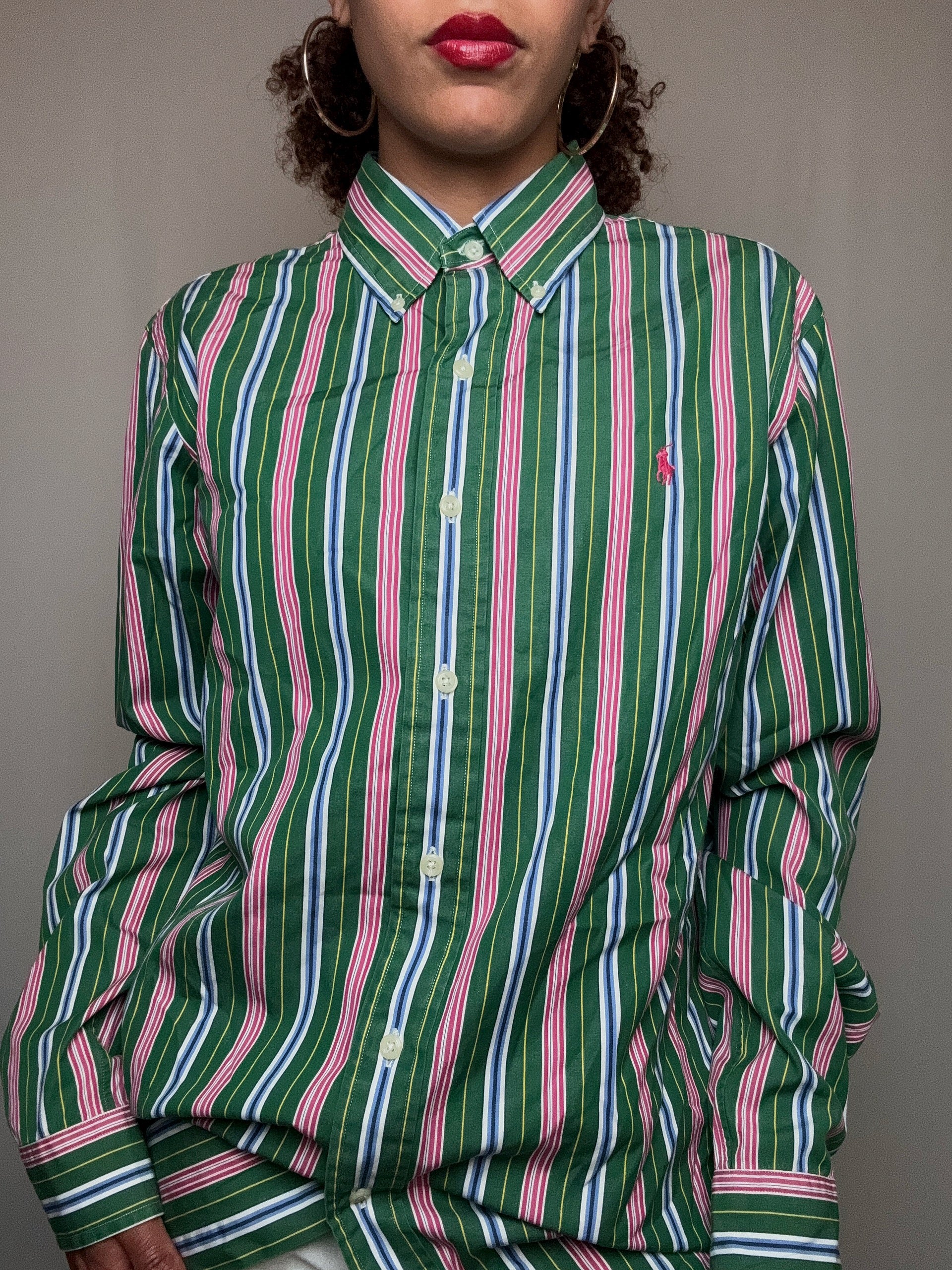 Chemise rayée Ralph Lauren M vintage