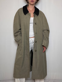 Trench doublé en laine beige L vintage