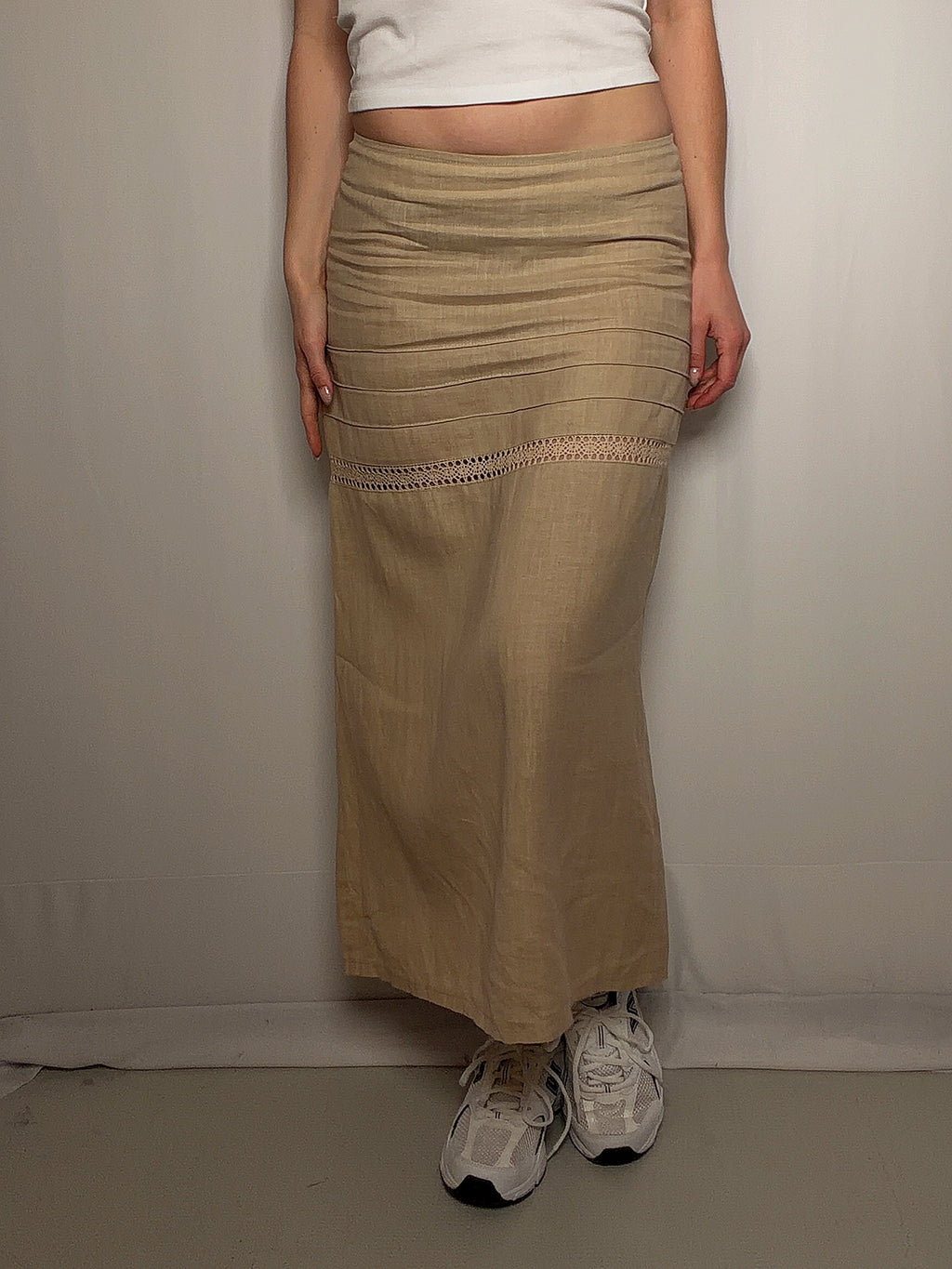 Ensemble 3p en lin beige M vintage