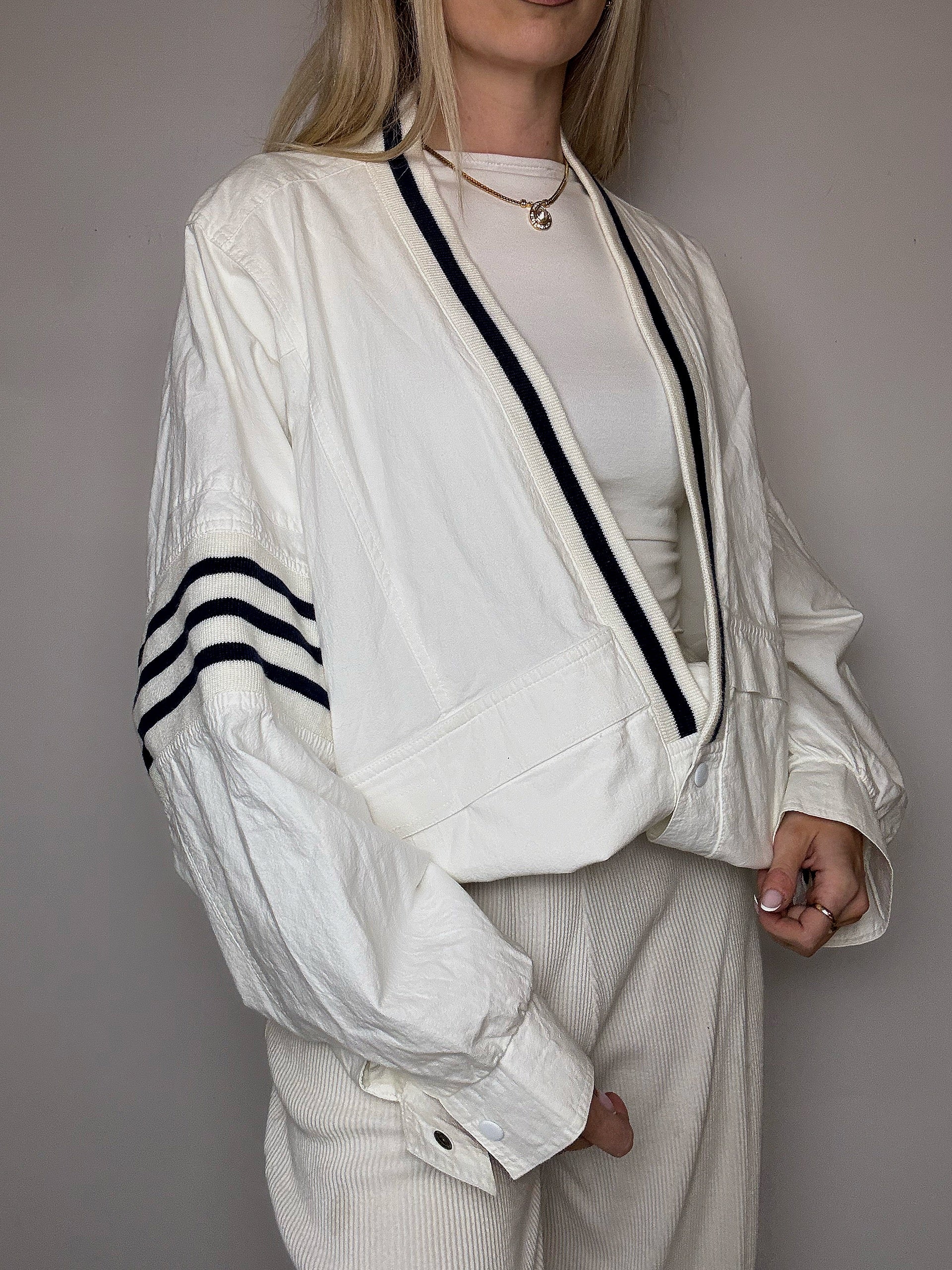 White cotton jacket LE COQ SPORTIF XL vintage
