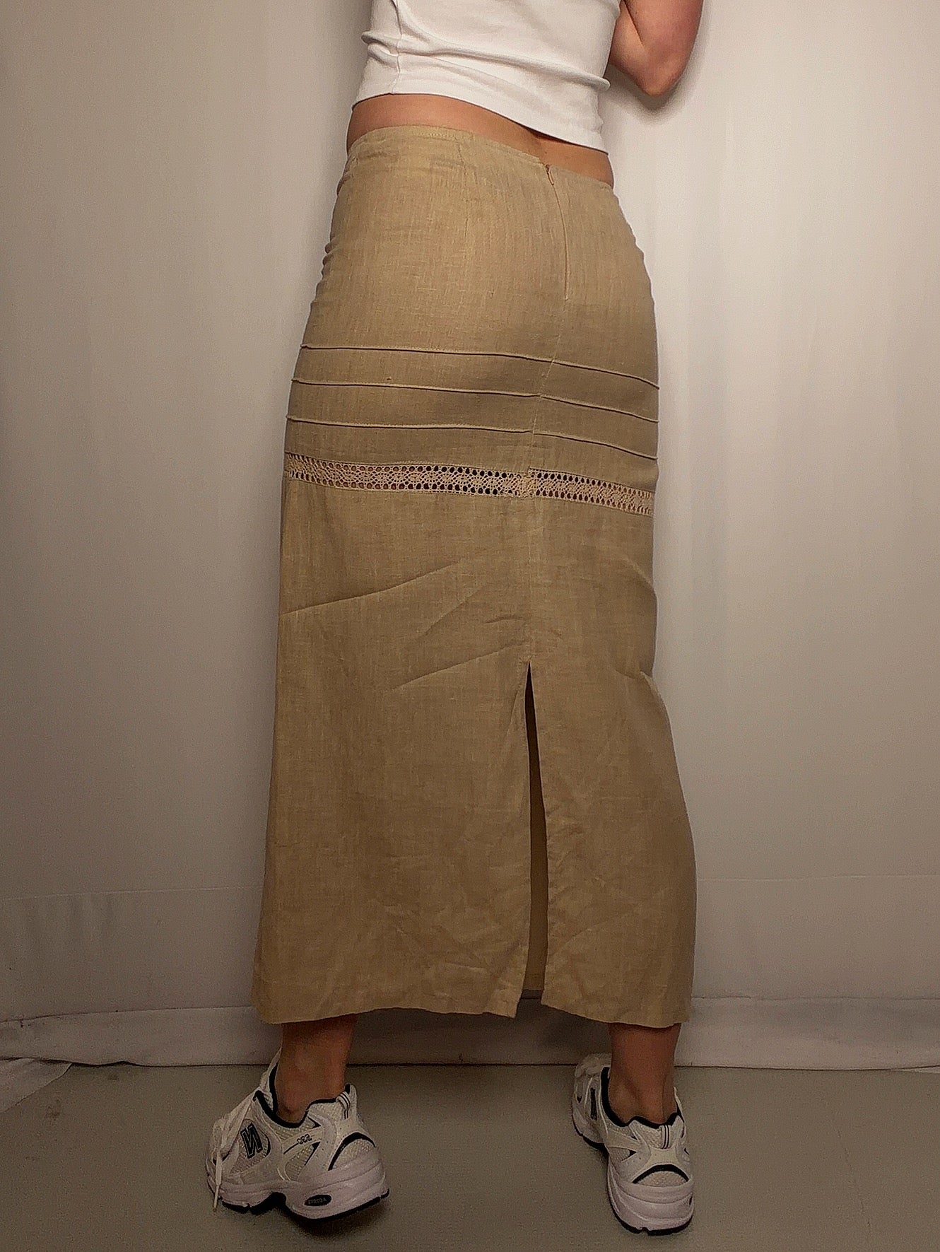 Ensemble 3p en lin beige M vintage