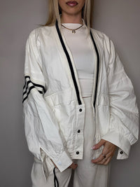 White cotton jacket LE COQ SPORTIF XL vintage