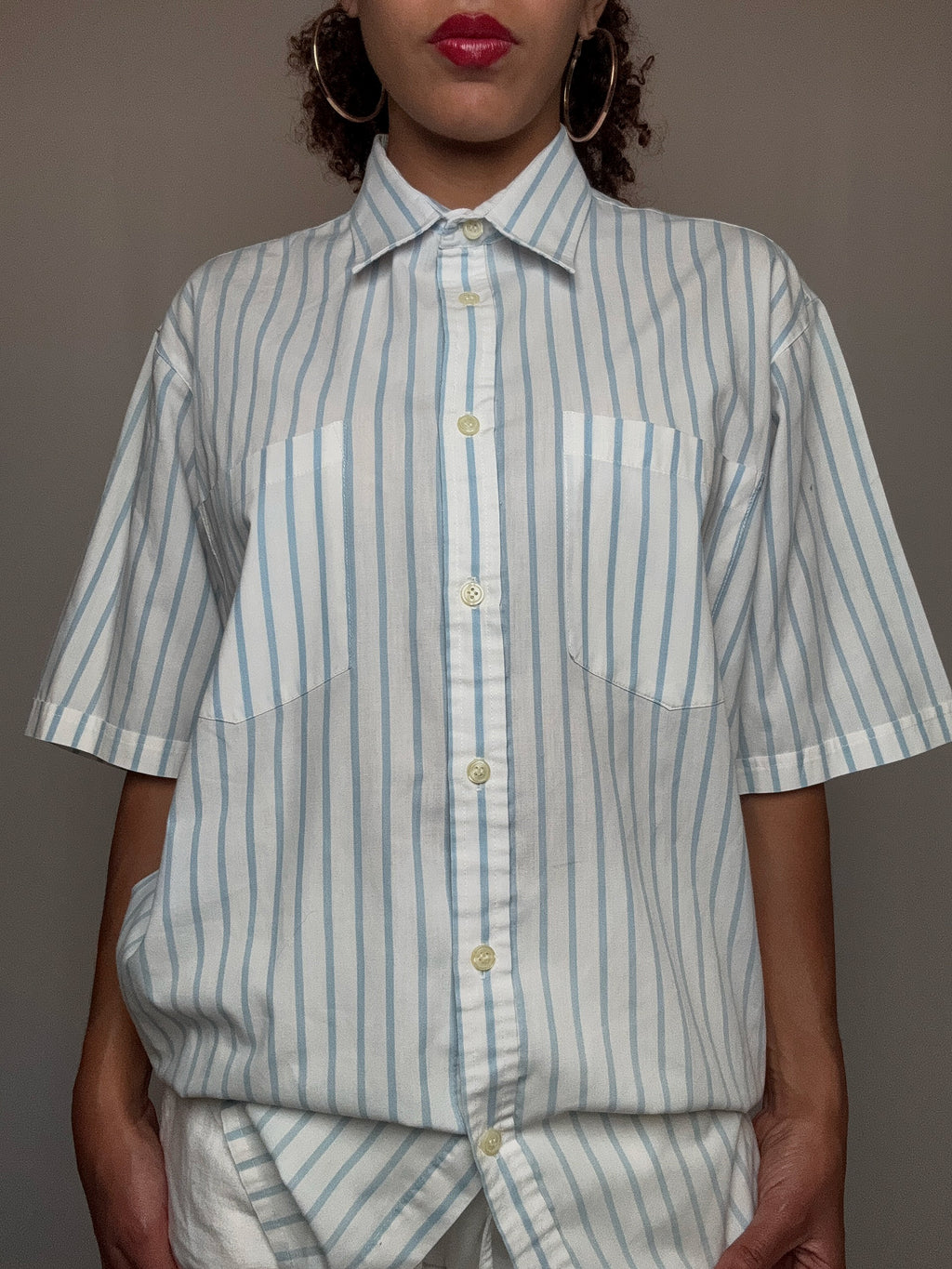 Chemise rayée L vintage