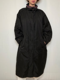 Trench noir & bordeaux L/XL doublé vintage
