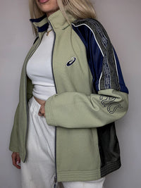 Jacket de sport kaki ASICS M vintage