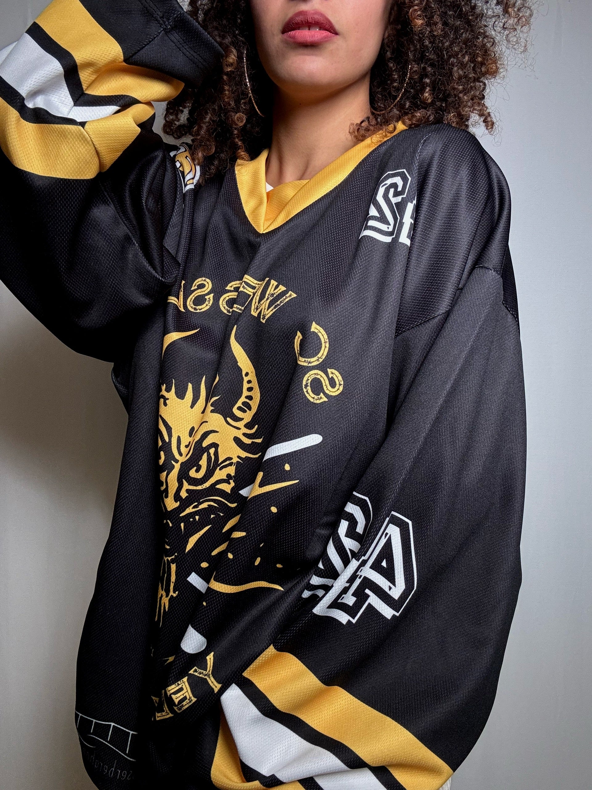 Maillot de Hockey noir 2XL vintage