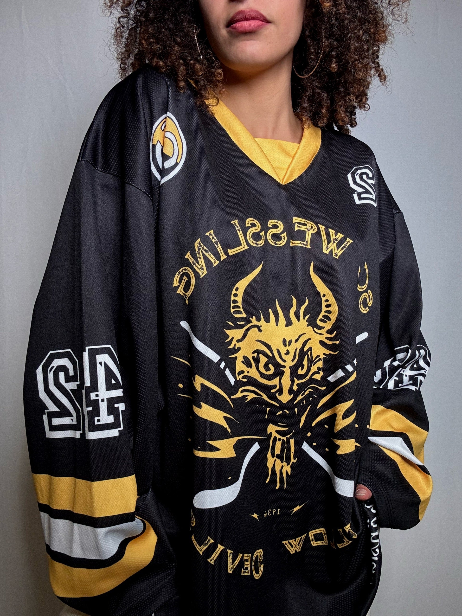 Maillot de Hockey noir 2XL vintage