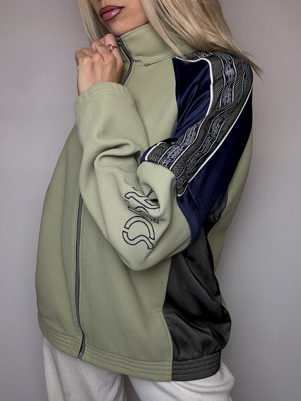 Jacket de sport kaki ASICS M vintage