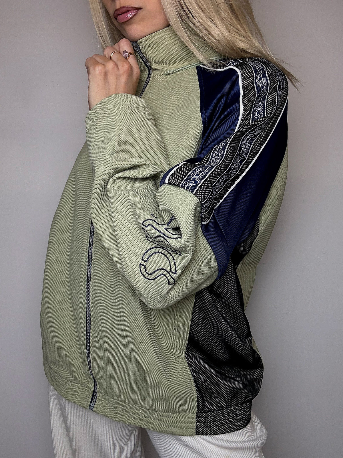 Jacket de sport kaki ASICS M vintage