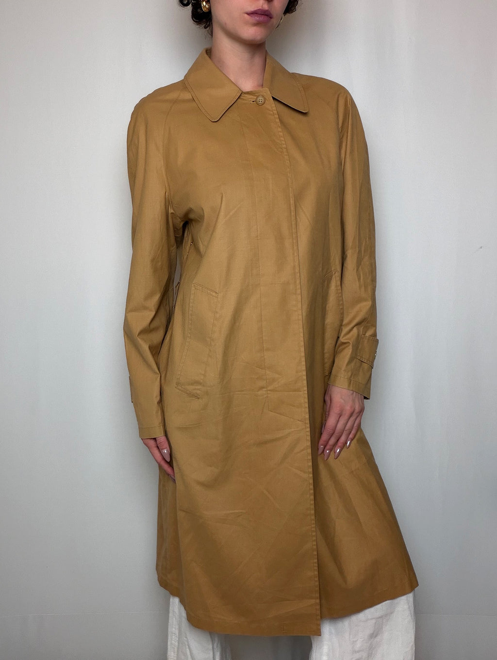 Trench long beige camel M vintage