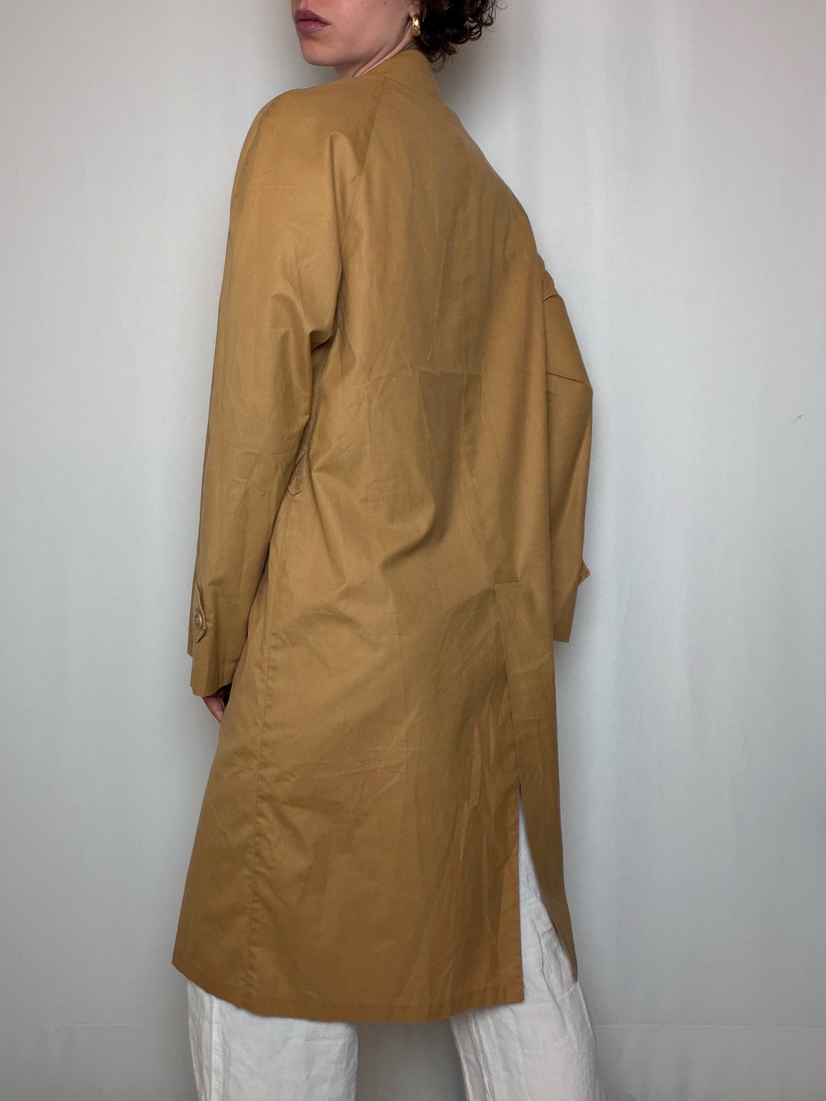 Trench long beige camel M vintage