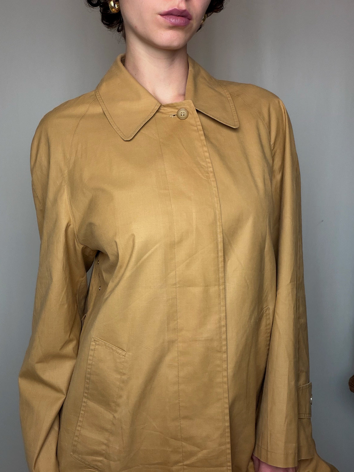 Trench long beige camel M vintage
