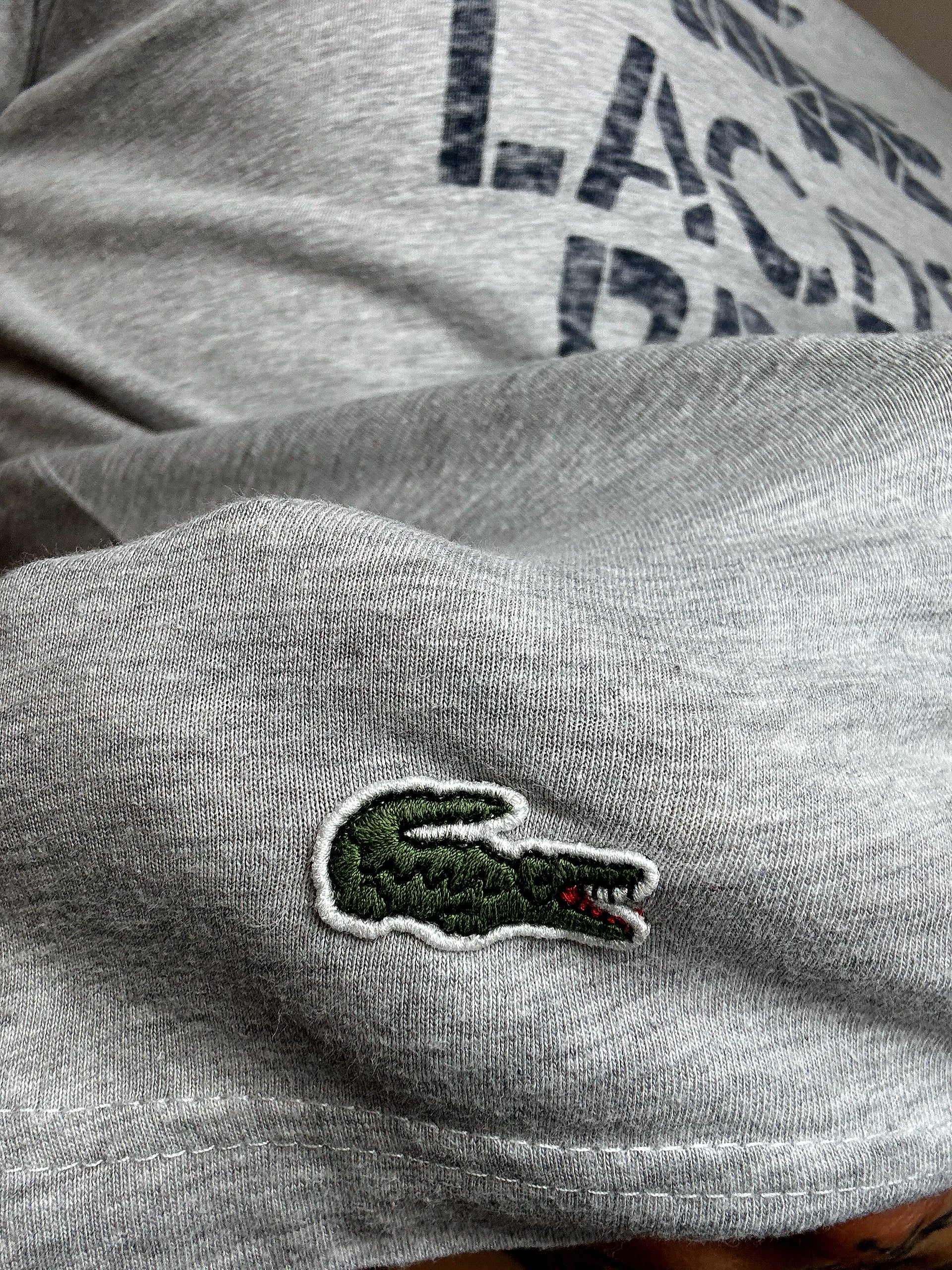 LACOSTE L/XL Vintage-Poloshirt im T-Shirt-Stil in Pink