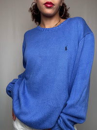 Pull d'été bleu Ralph Lauren L vintage