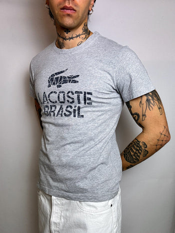 Tee shirt gris LACOSTE L edition speciale vintage