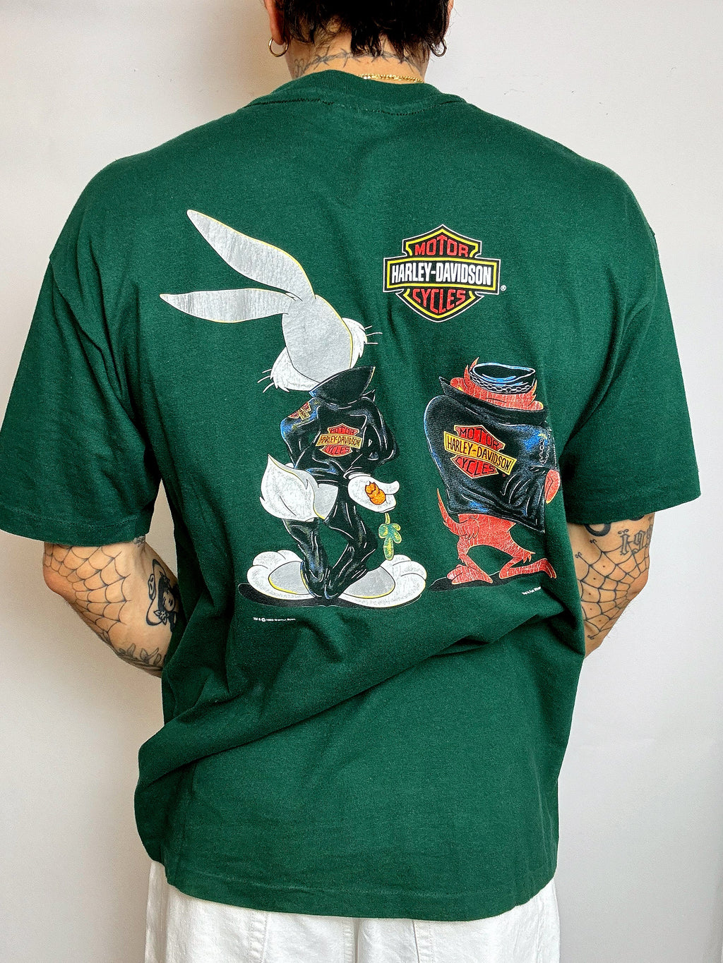 Tee shirt de collection vert HARLEY DAVIDSON x LOONEY TUNES XL