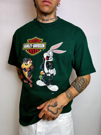 Tee shirt de collection vert HARLEY DAVIDSON x LOONEY TUNES XL