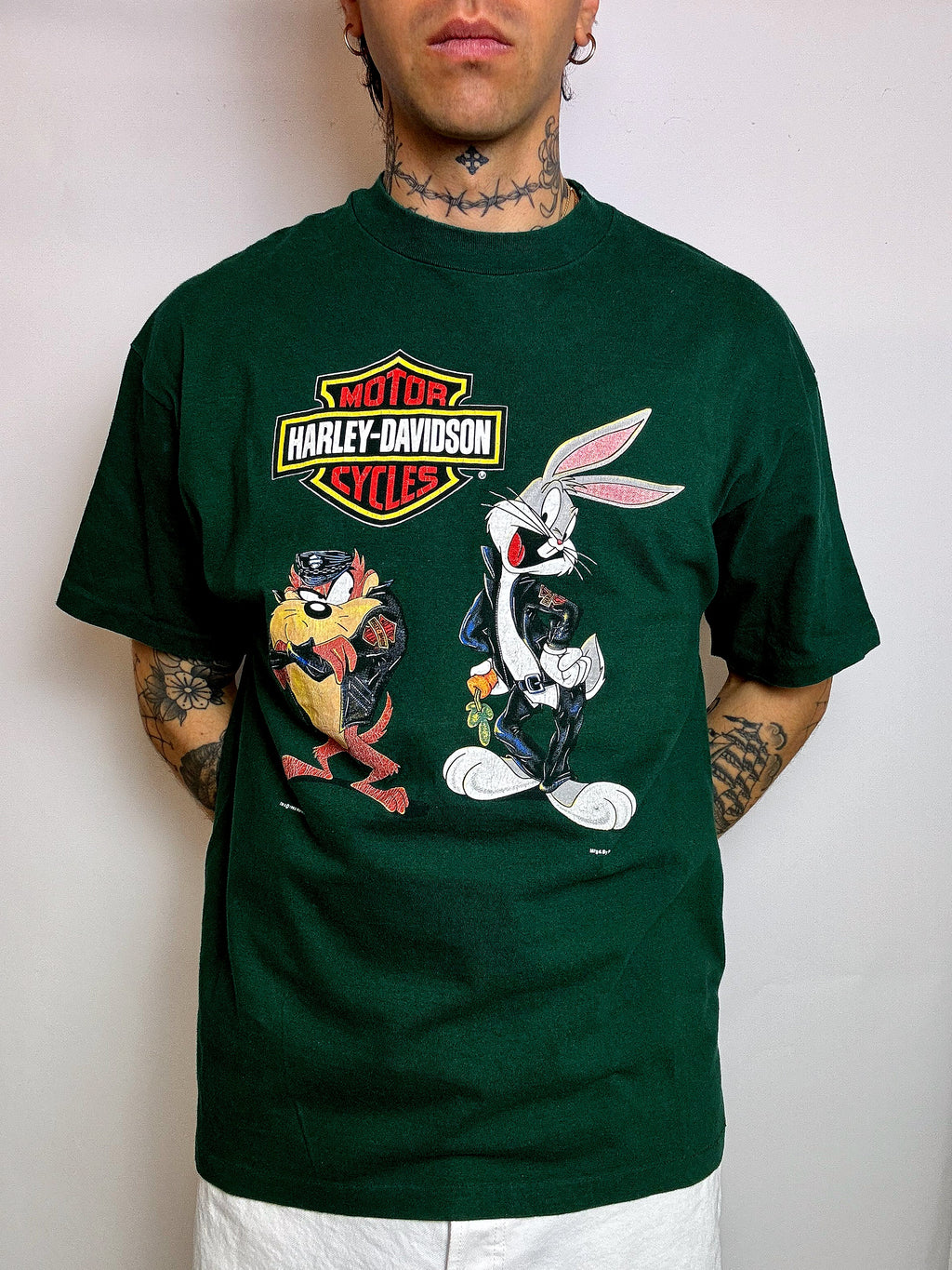 Tee shirt de collection vert HARLEY DAVIDSON x LOONEY TUNES XL