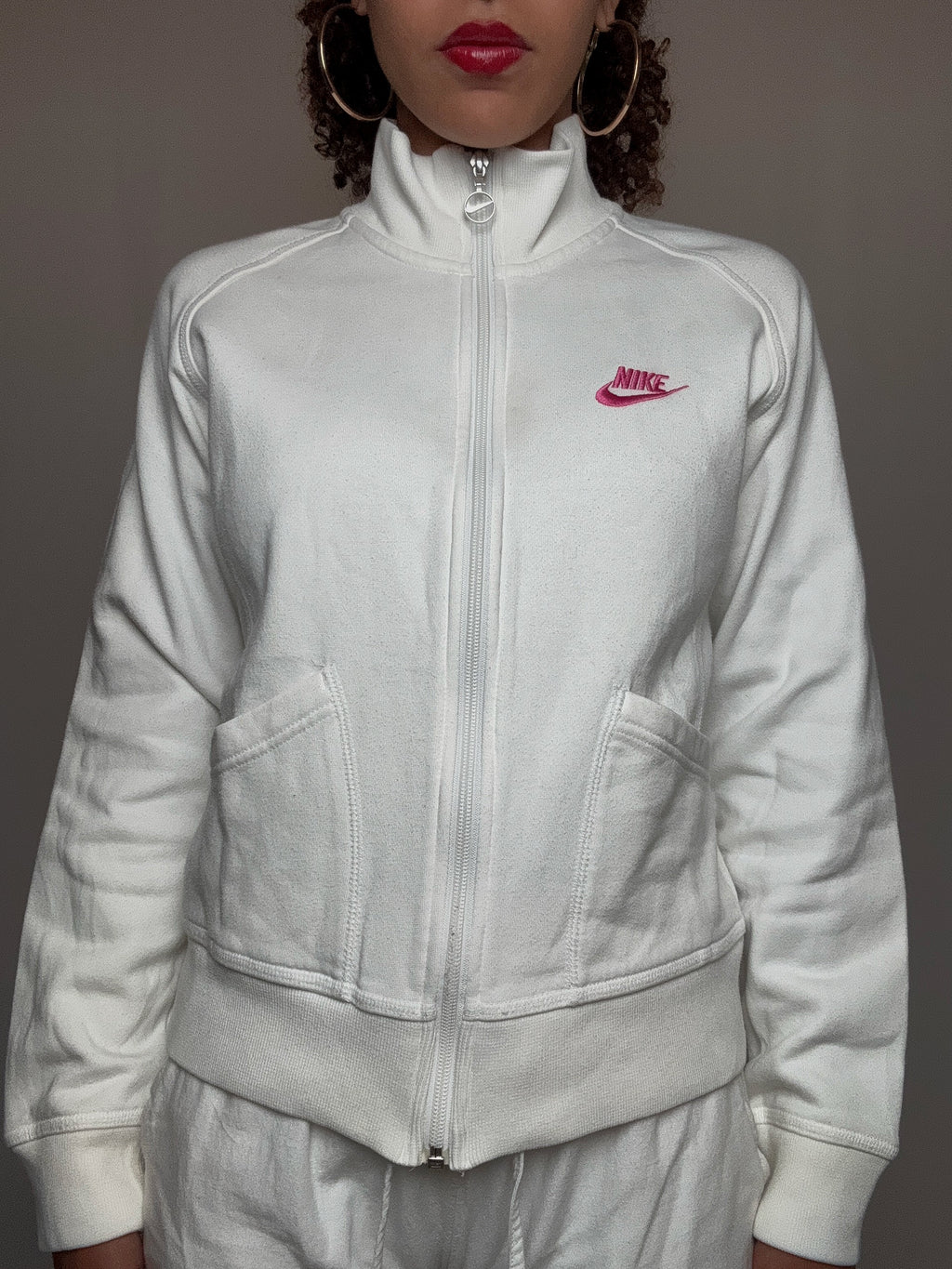 Jacket de sport blanche Nike XS vintage