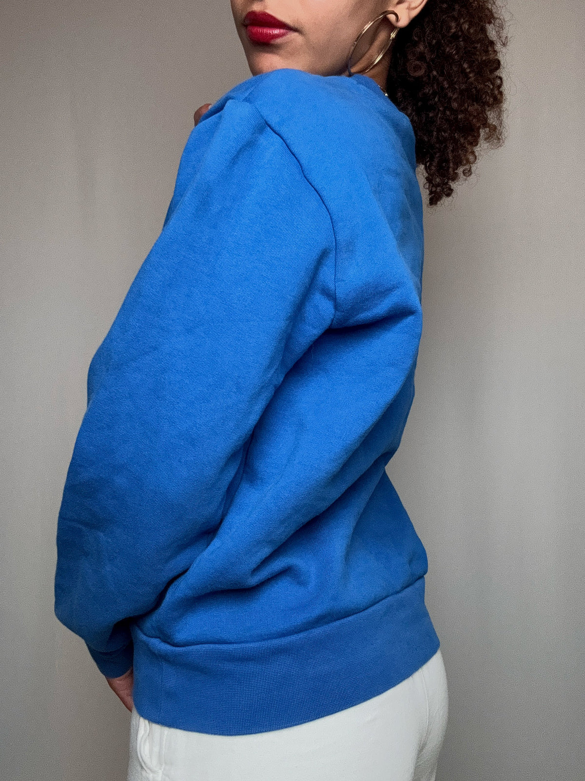 Sweat bleu roi Lacoste S vintage
