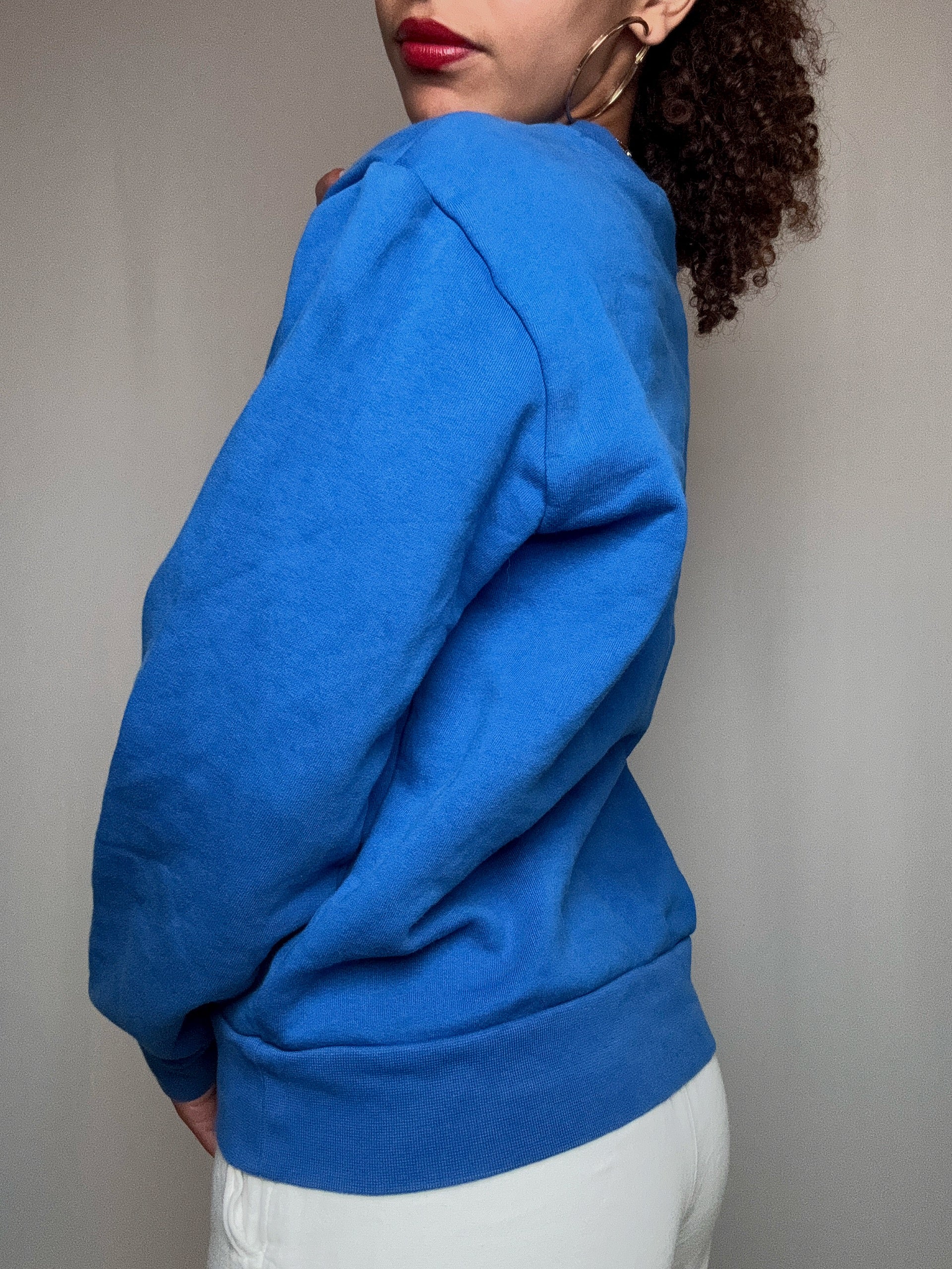 Sweat bleu roi Lacoste S vintage