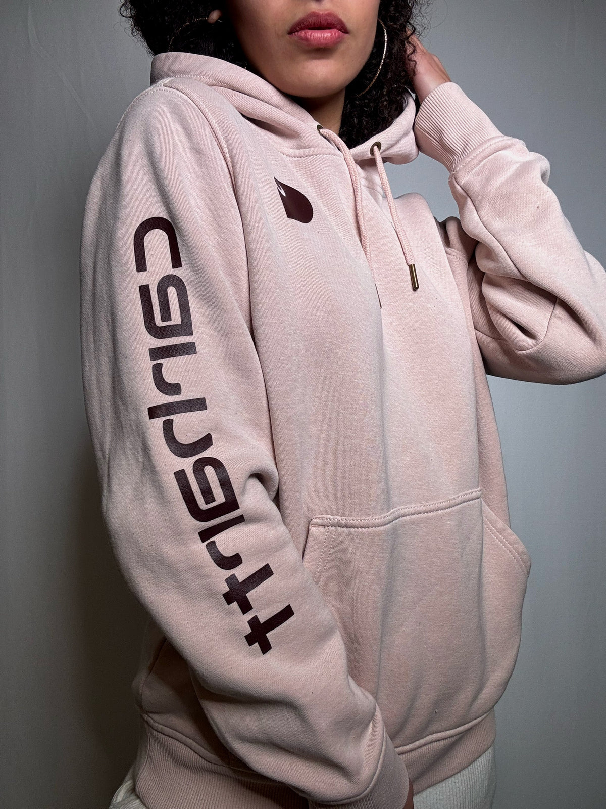 Sweat Carhartt rose pastel M vintage
