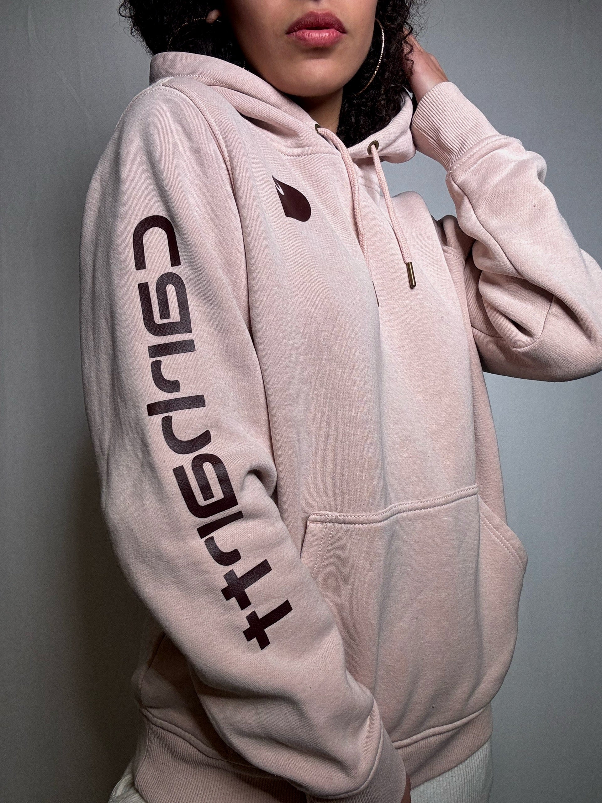 Sweat Carhartt rose pastel M vintage