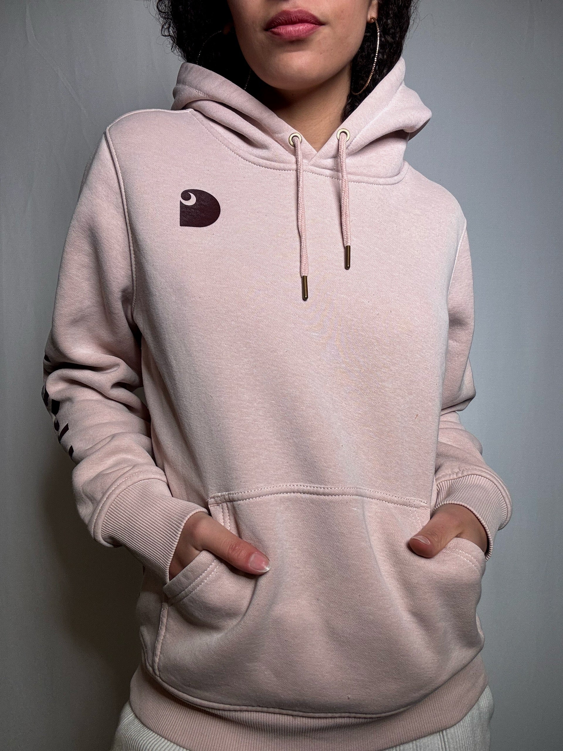 Sweat Carhartt rose pastel M vintage