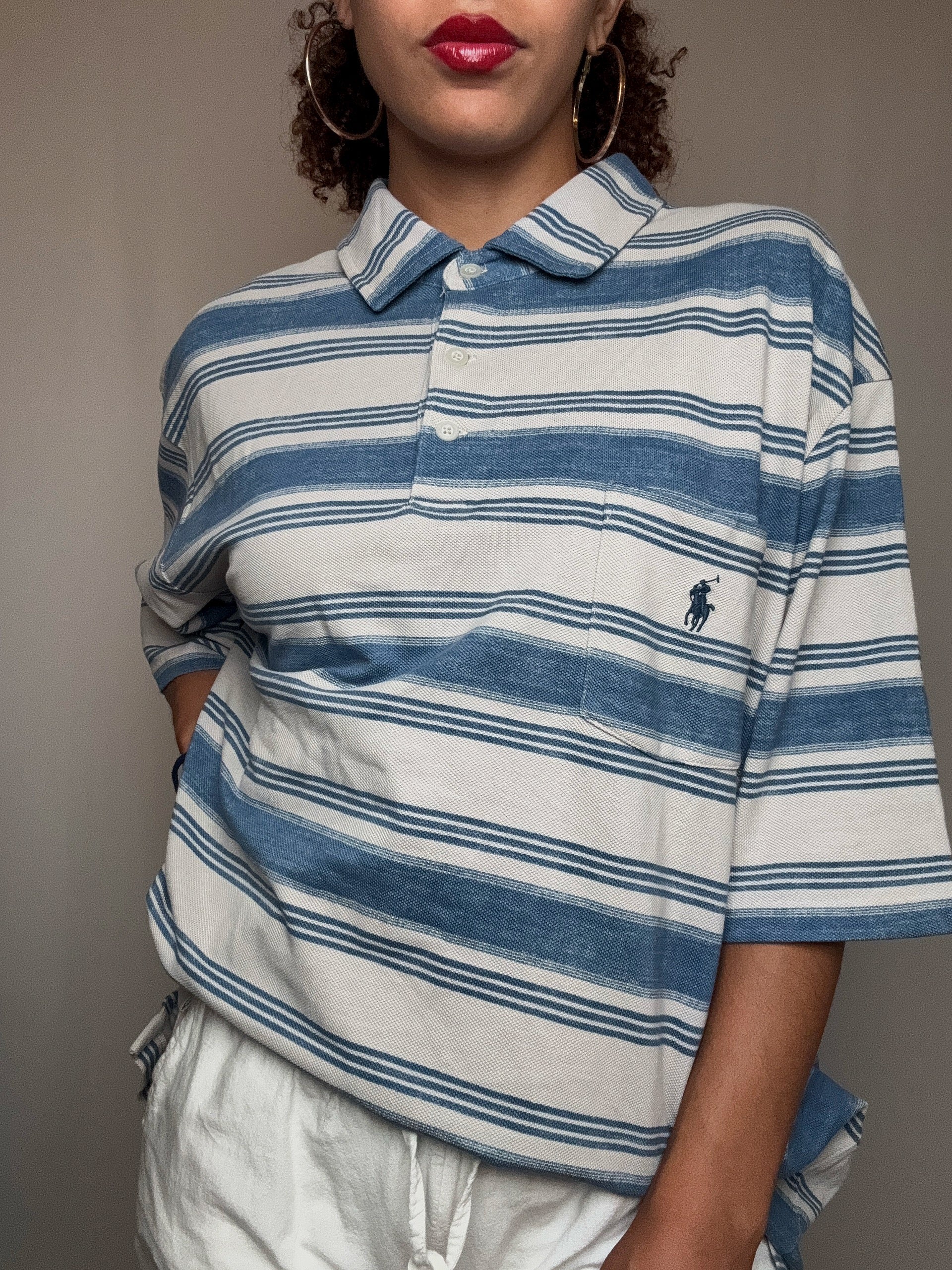 Polo rayé Ralph Lauren XL vintage