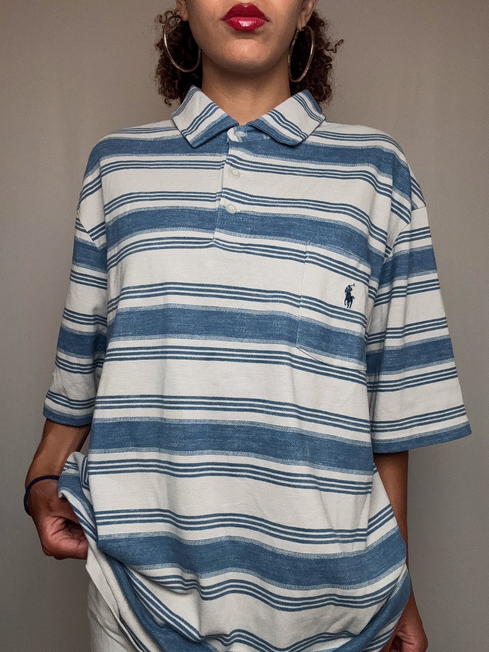 Polo rayé Ralph Lauren XL vintage